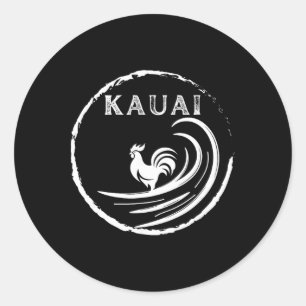 Adesivo Galo, Galinha, Tartaruga e Café do Havaí Kauai