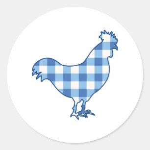 Adesivo Galo Gingham