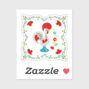 Adesivo Galo tradicional de Barcelona em branco