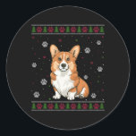 Adesivo Galsh Corgi, Vidro de Natal, Xmas Pet Animal Cacho<br><div class="desc">Welsh Corgi Christmas Sweet Xmas Pet Animal Dog Lover</div>