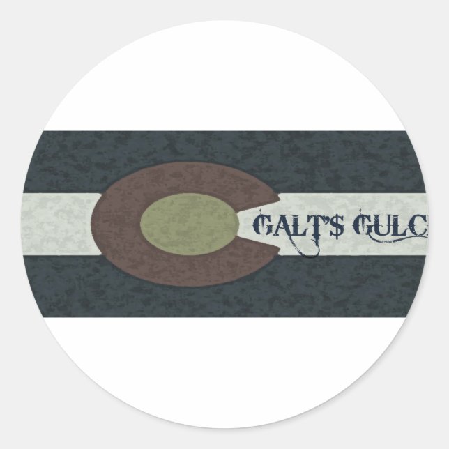 Adesivo Galt's Gulch - Design combo vermelho branco e azul (Frente)