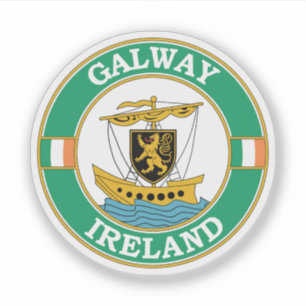 Adesivo Galway Ireland Circle Emblem