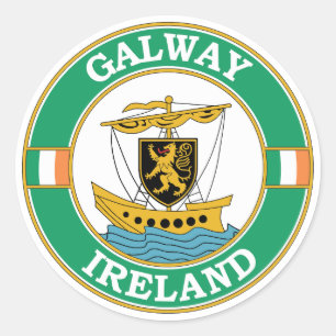 Adesivo Galway Ireland Circle Emblem