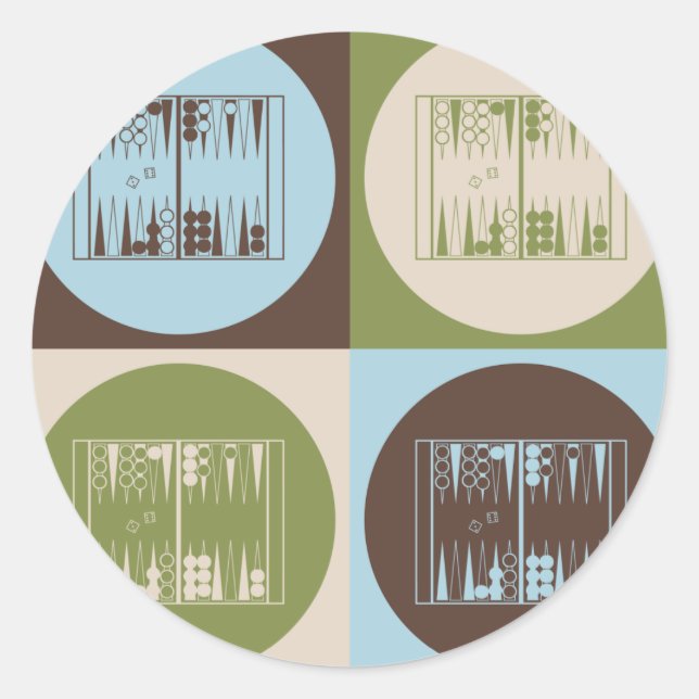 Adesivo Gamão pop Art (Frente)