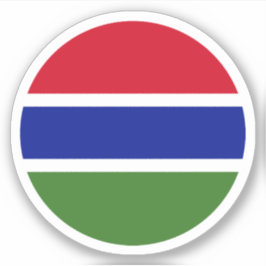 Adesivo Gambia Flag Round Sticker