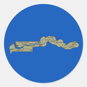 Adesivo Gambia Map Sticker