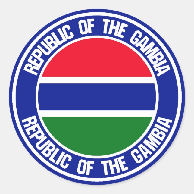 Adesivo Gambia Round Emblem (Frente)