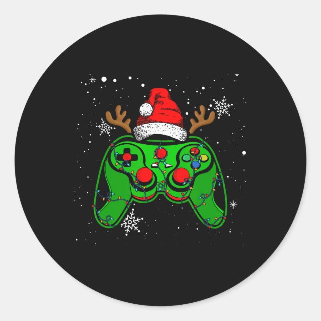 Adesivo Game Controller Natal Hat Gamer Boys 2 (Frente)