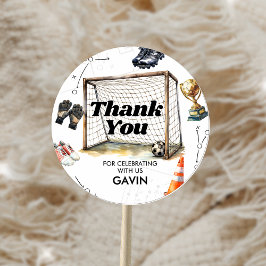 Adesivo Game On Soccer Birthday Party