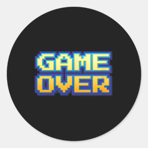 Adesivo Game Over Vintage Retro Video Game Arcade 80s 90s
