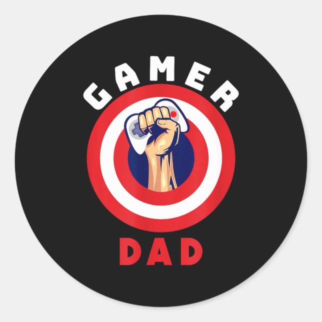 Adesivo Gamer Dad Funny Gaming Quotes Cool Fathers Gift  (Frente)