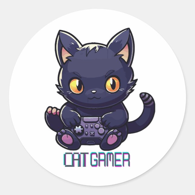 Adesivo Gamer de Gato (Frente)