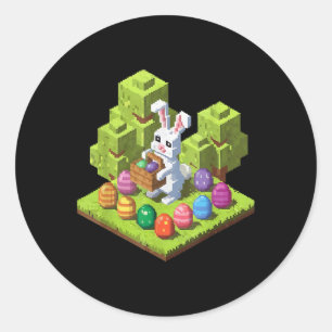 Adesivo Gamer De Vídeo De Coelhinho De Pixel E Coelhinho D