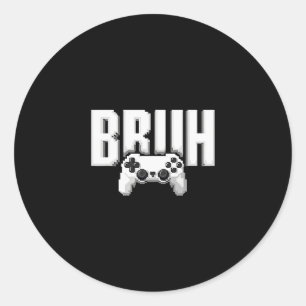 Adesivo Gamer de Vídeo Divertido Bruh Controle de Jogo Par