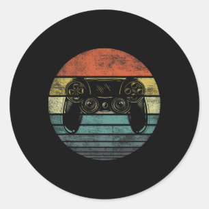 Adesivo Gamer De Vídeo Oferece Um Controle De Vídeo Retro