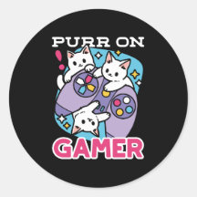 Gamer Design - Purr On Gamer Joystick Art