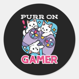 Adesivo Gamer Design - Purr On Gamer Joystick Art