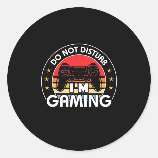 Adesivo Gamer Gift | Eu Jogo Não Incomodar (Frente)