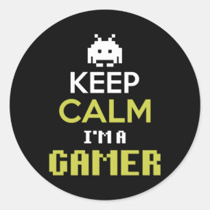 Adesivo Gamer Gift Mantenha Calma Eu Sou Um Jogador
