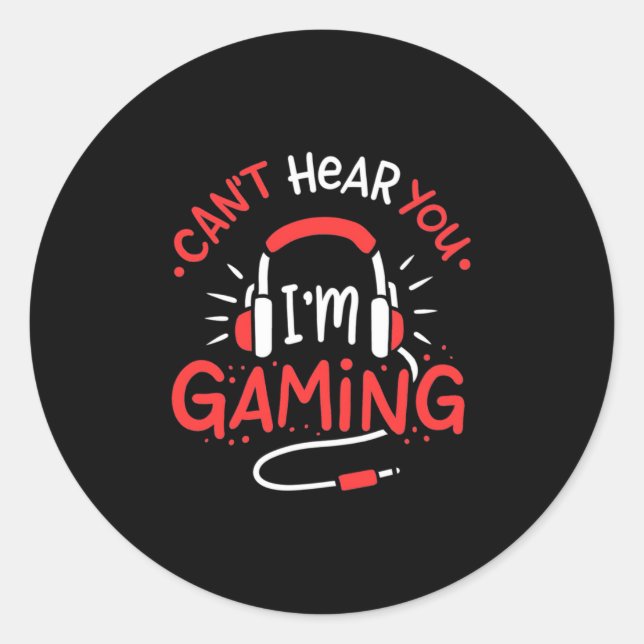 Adesivo Gamer Gift | Não Posso Estar Aqui Estou A Jogar (Frente)