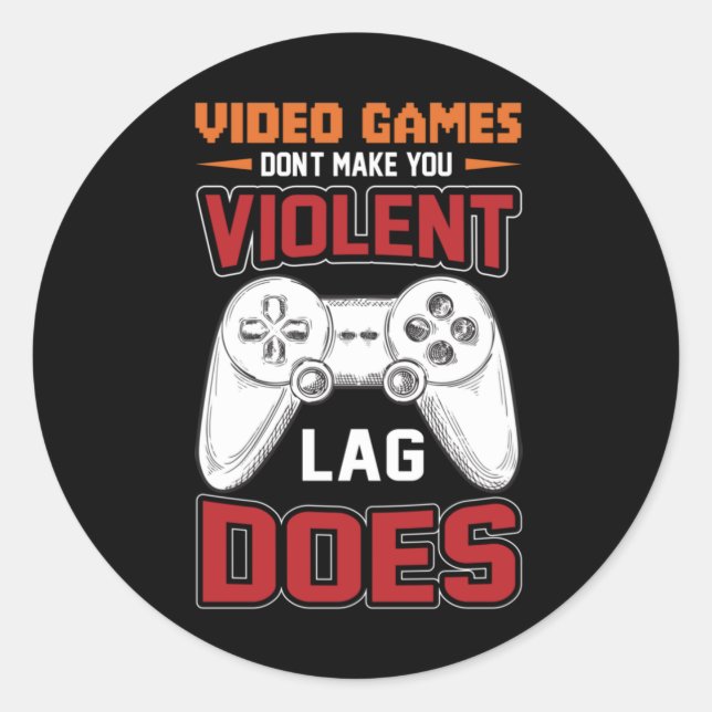 Adesivo Gamer Gift Videos games Lag Does (Frente)