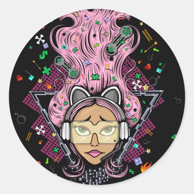 Adesivo Gamer Girl (Frente)