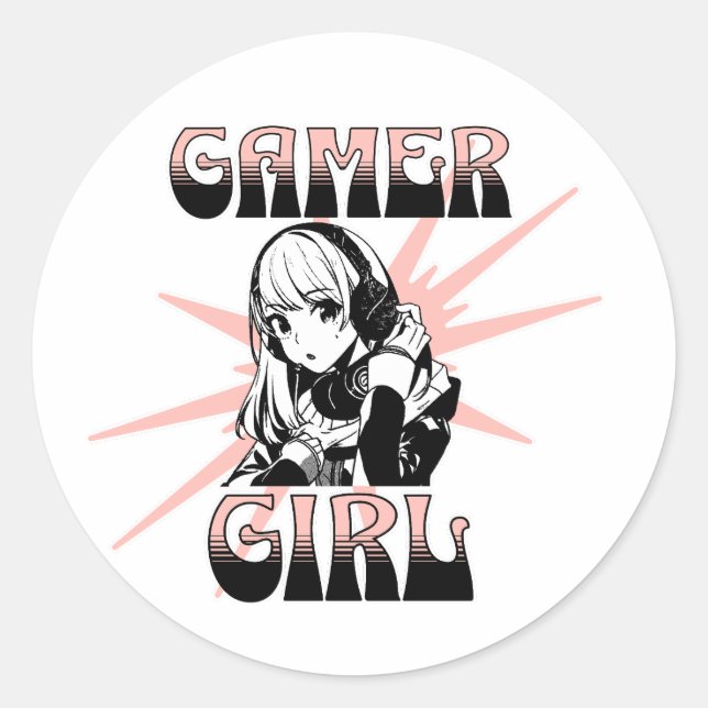Adesivo Gamer Girl | Jogos (Frente)