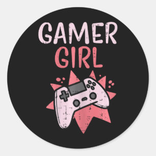 Adesivo Gamer Girl Pink Game Controller Gaming em vídeo