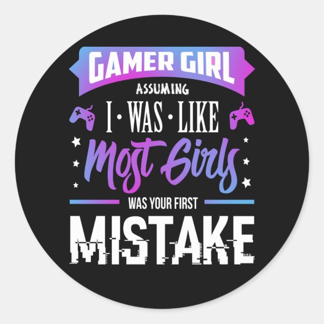 Adesivo Gamer Girl Sticker (Frente)