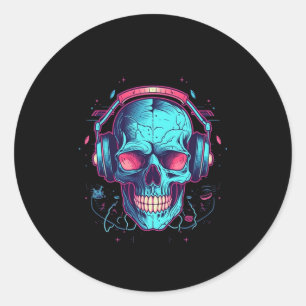 Adesivo Gamer Halloween Costume Skull Gaming Videogame