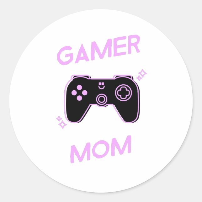 Adesivo Gamer Mãe - Mães Que Adoram Videos games (Frente)