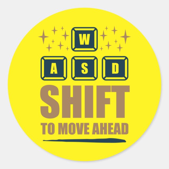 Adesivo Gamer Oferece Mudança Para Mover Em Frente (Frente)