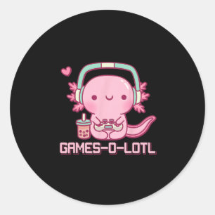 Adesivo Gamesolotl Axolotl Video Games Kawaii Anime Gamer