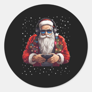 Adesivo Gaming de Vídeo Gamer Game Controller Xmas Snow