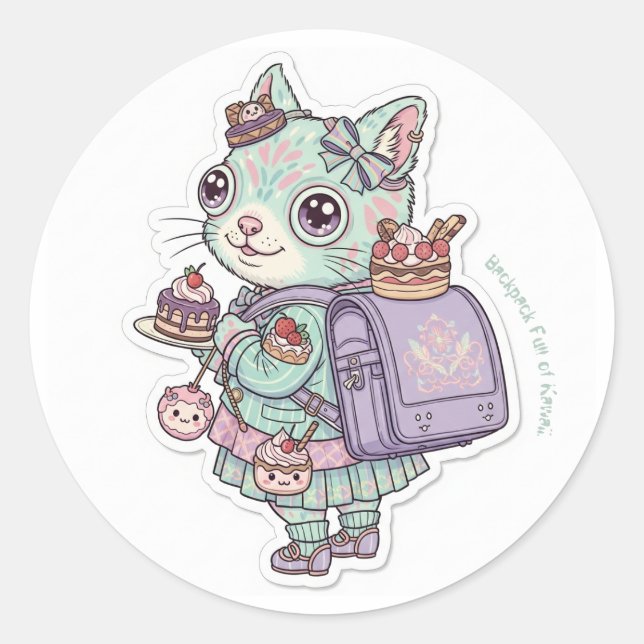Adesivo 🍰Gaming Neko Maid - Ransel Fun🎒 (Frente)