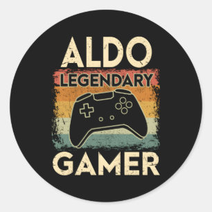 Adesivo Gaming Personalizado Nome Aldo Gamer Legendário