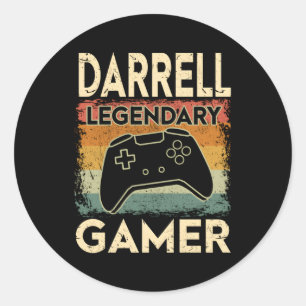 Adesivo Gaming Personalizado Nome Darrell Legendário Gamer