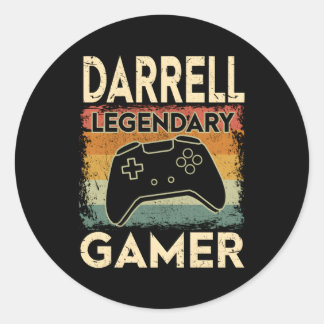 Adesivo Gaming Personalizado Nome Darrell Legendário Gamer