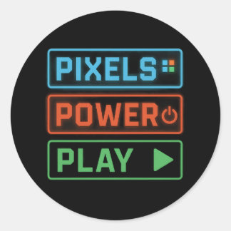 Adesivo Gaming Stickers – Pixels Power Play Gamer Decals