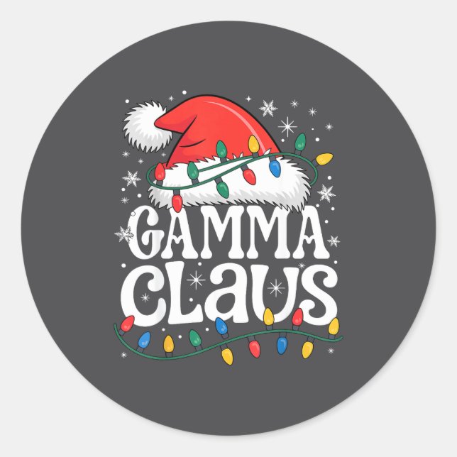 Adesivo Gamma Claus Funny Xmas Christmas Grandma Holiday S (Frente)