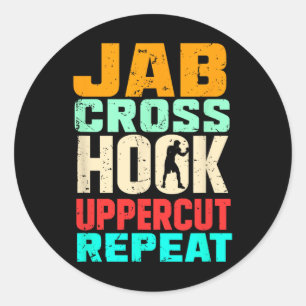 Adesivo Gancho De Corte Cruzado Com Jab Repetit Kickboxing