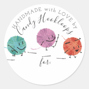 Adesivo Ganchos de crochet bonitos do fio handmade com