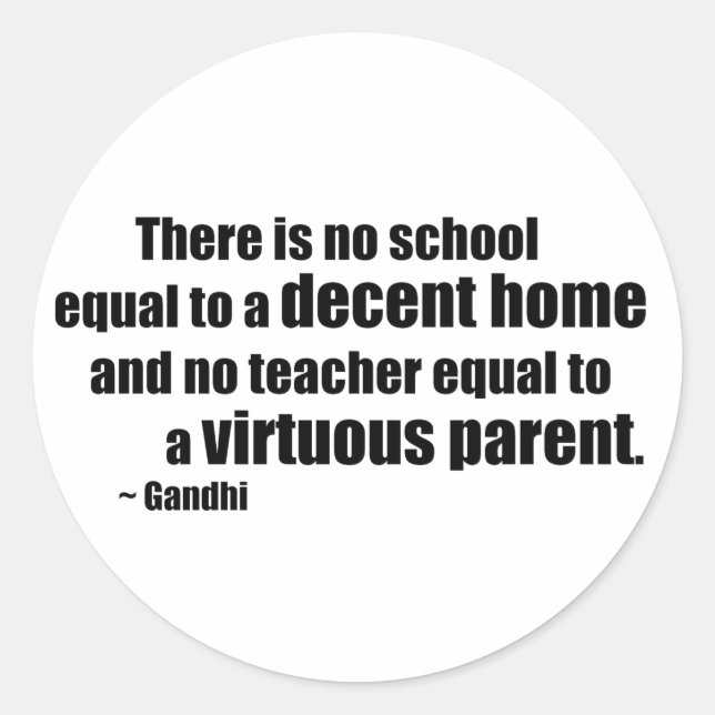 Adesivo Gandhi Homeschool (Frente)