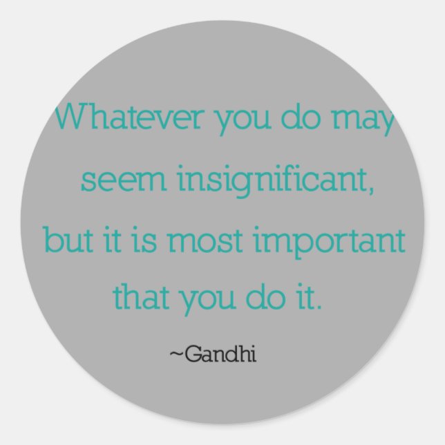 Adesivo Gandhi Quote Stickers (Frente)