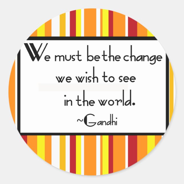 Adesivo Gandhi Quote Stickers (Frente)