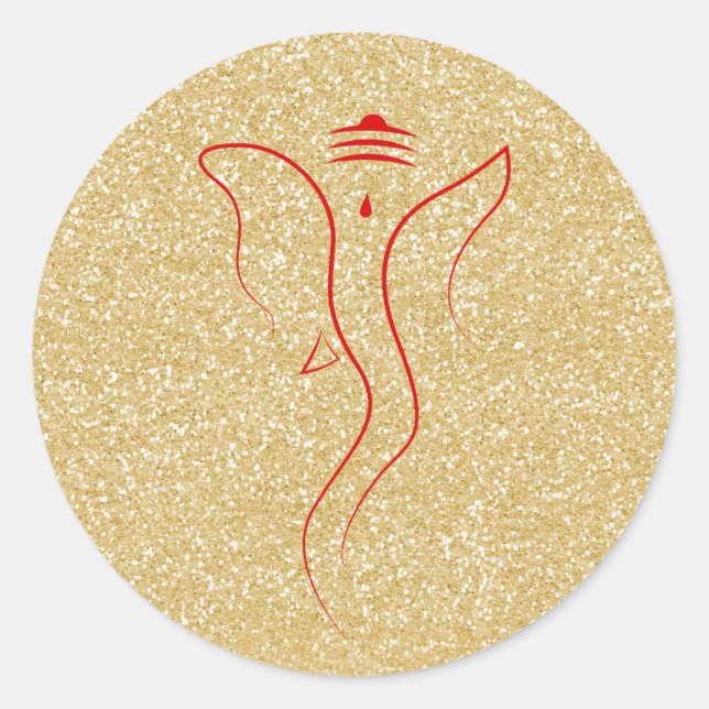 Adesivo Ganesh Dourado (Frente)