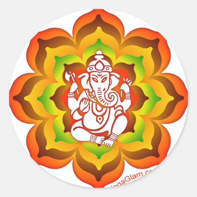 Adesivo Ganesh in Lotus (Frente)