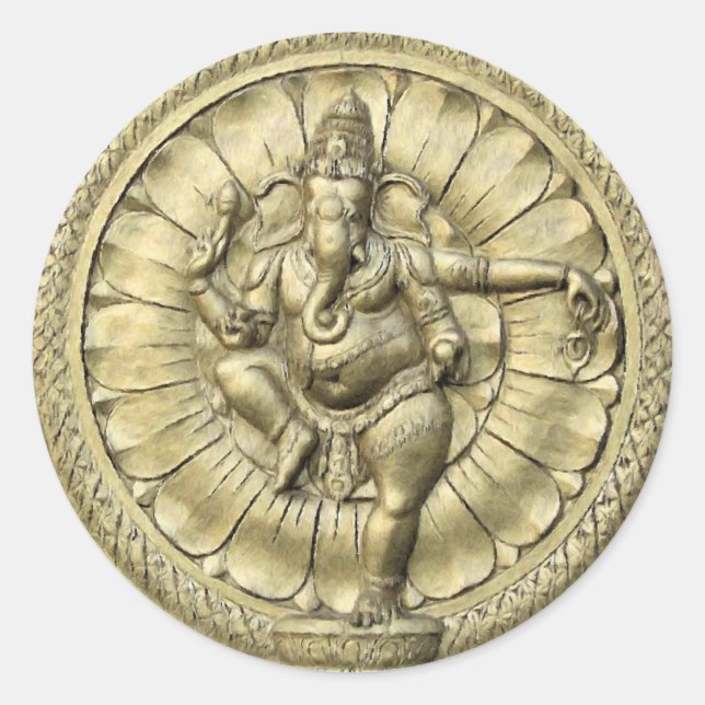 Adesivo Ganesh (Ouro) (Frente)