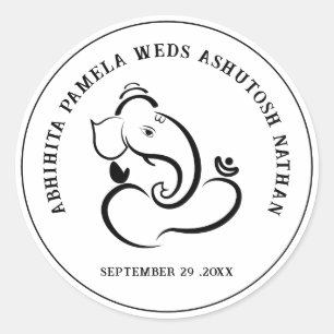 Adesivo Ganesha de Casamento Hindu Simples