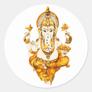 Adesivo Ganesha Dourado Sticker